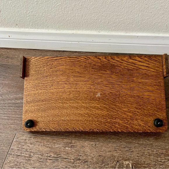 Vintage Wooden Desk Organizer with Eagle Emblem - Picture 7 of 13